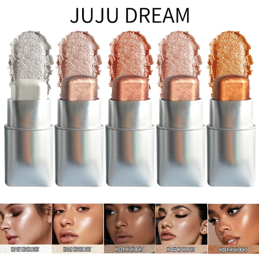 Clear Highlighter Stick Makeup Glitter Highlighter Contour Shimmer Bronzer Shading Natural Stereoscopic Face Body Llluminator