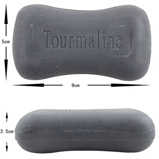 Tourmaline Soap Bar Natural Bamboo Charcoal Skin Care Anti-acne Remove Black Head and Acne