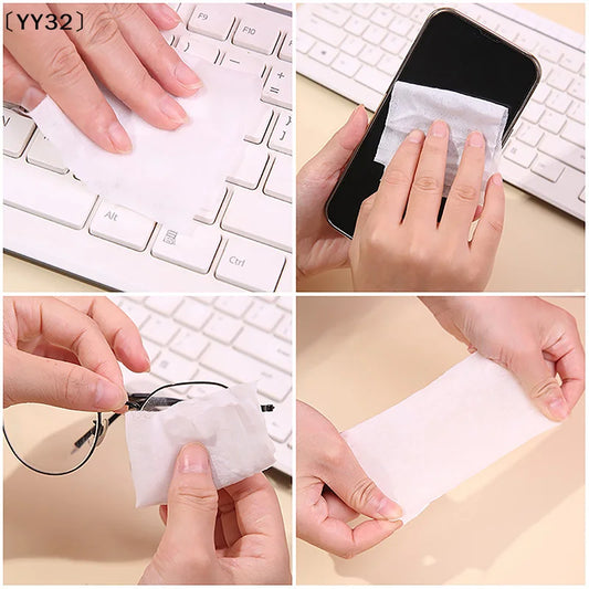 Canned Wet Wipes Portable Children Barreled Cans 30 Sheets Cleaning Cloths Creative Cartoon Chain Cute Small BellăYY32ă