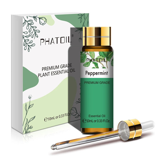 PHATOIL 1PCS 10ml/30ml/100ml Natural Peppermint Essential Oil For Aromatherapy, Diffuser,Refreshing,Massage,Candle Making