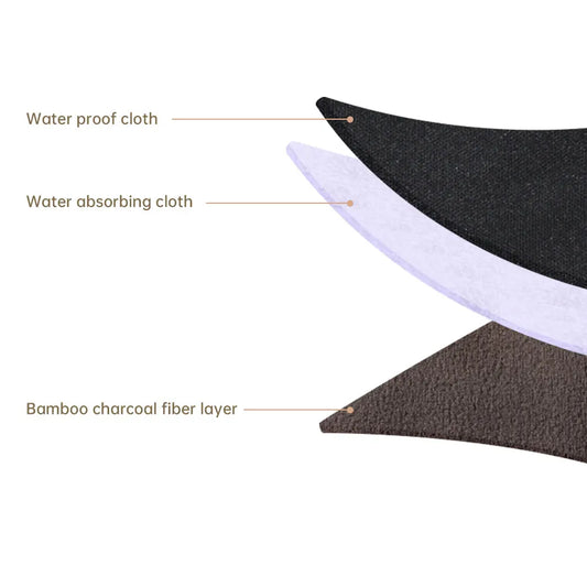 Reusable Pads Set 4 Sizes for Choice Pure Black Reusable Menstrual Pads Super Absorbent Sanitary Napkins.
