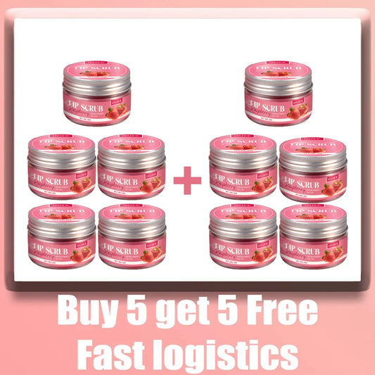 Strawberry Lip Scrub Exfoliating Preventing Drying Cracking Improve Dullness Remove Dead Skin Moisturizing Brightening Lip Care