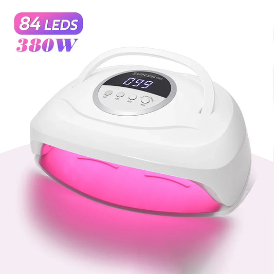 380W UV LED Lamp for Nail 84 LEDs Nail Dryer with Auto Sensor Quick-drying Manicure Lamp for Curing Nail Polish Nail Art Tools