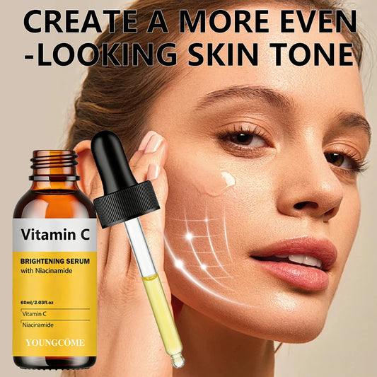 YOUNGCOME Vitamin C Serum with Niacinamide, Brighten skin Face Serum, Even Skin Tone Serum for Glowing Skin 40/60ml