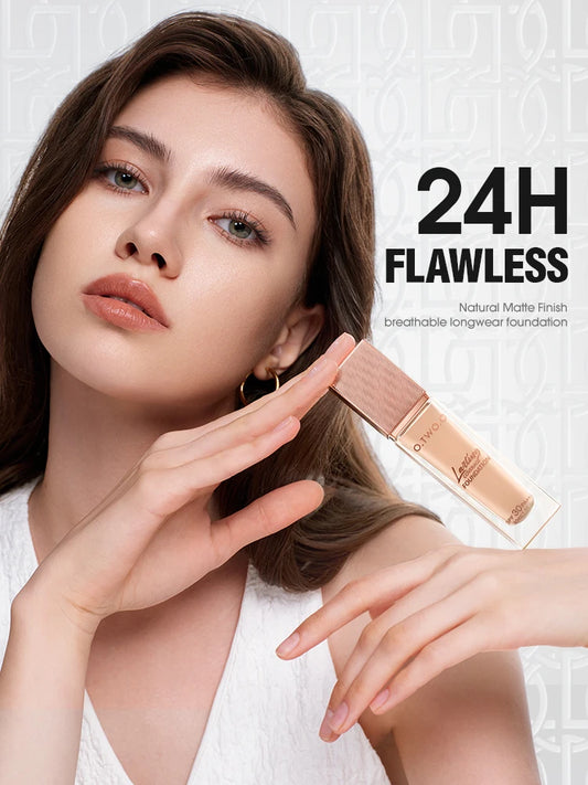 O.TWO.O Foundation Liquid Coverage Cream Matte Moisturizing Oil-control Long-Lasting Waterproof Concealer Foundation Makeup