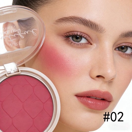 Natural Blush Powder for Fair Skin - Brightening Long Lasting Smudge Proof Valentine's Day Gift Face Makeup