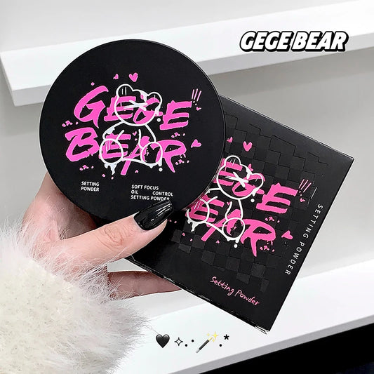 Gege Bear Soft Oil Control Large Capacity Setting Powder Matte Matte Long-lasting Makeup Brightening Setting Powder