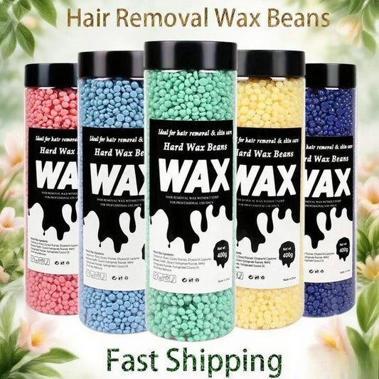 400g Hot Film Waxing Beads Hard Wax Beads For Hair Removal Wax Heater Machine Brazilian Waxing Beans For Wax Warmers Melting Pot