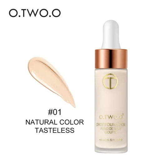 Natural Finish Liquid Foundation Full Coverage Makeup Base Oil Free BB Cream Long Lasting Face Concealer Cosmetics