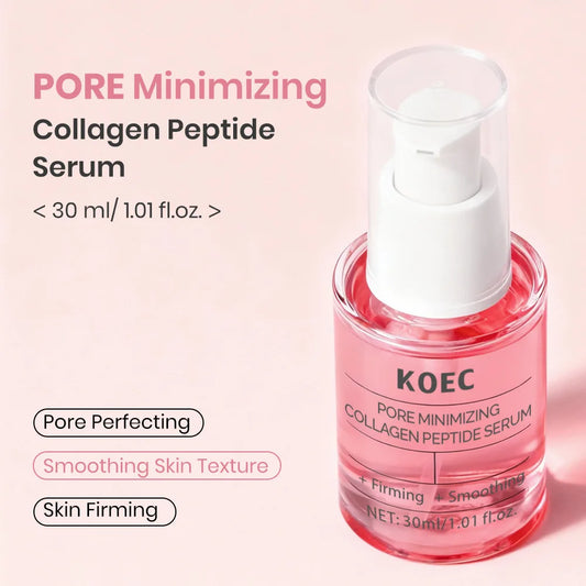 Pore Perfecting Collagen Peptide Serum Skin Firming Radiance Boost, Plumping Pore Care Makeup Prep Serum Korean Skin Care