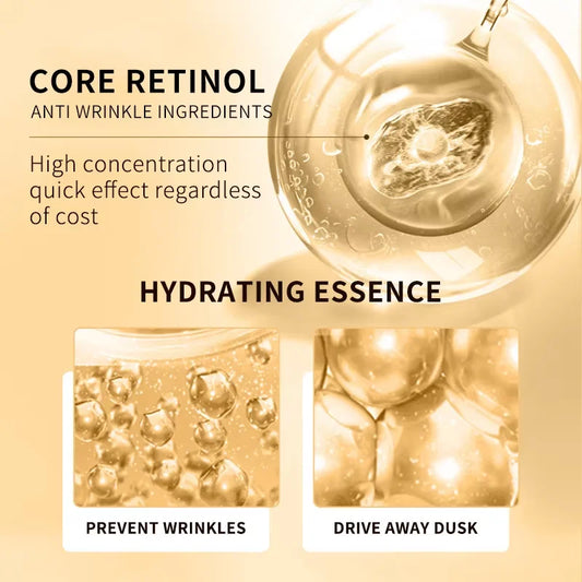 Instant Eye Bag Removal Rolling Beads Massage Serum Retinol Anti-Wrinkle Firm Skin Anti Dark Circle Puffiness Brighten Eye Care