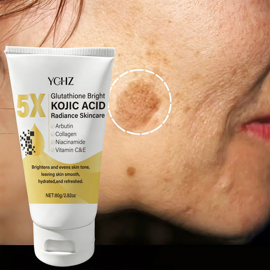 Kojic Acid Glutathione Face Cream, Evens Out Skin Tone, Eliminates Dark Spots and Dullness - Non-Greasy, Suitable for Both Men and Women - Whitening and Moisturizing Cream, for Day and Night Use