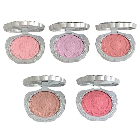 Makeup Flowerknows Shell Pearl Collection Silk Satin Blusher Lightweight Highly Pigmented Blush Powder Long Lasting Face Blushes