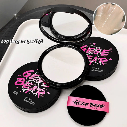 Gege Bear Soft Oil Control Large Capacity Setting Powder Matte Matte Long-lasting Makeup Brightening Setting Powder