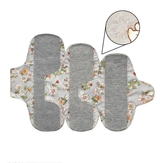 3Pcs Graphene Cotton Menstrual Cloth Sanitary Pads Washable Sanitary Napkin Reusable Adult Leakproof Panty Liner