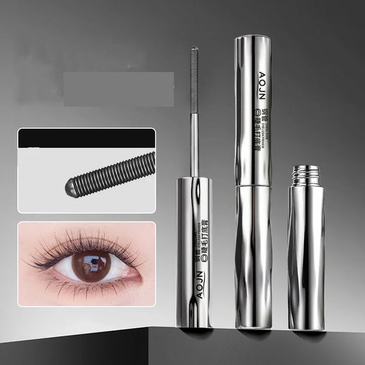 Steel Tube Mascara-Special Spiral Brush,Waterproof LongLasting Silk Fiber Mascara,keep Each Eyelash Curled for aLong Time Makeup