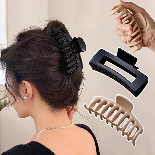 Ponytail Large Silicone Hair Claw Crab Hair Accessories for Women Solid Bowknot Hair Clips Hairpins Girls Barrettes Headbands