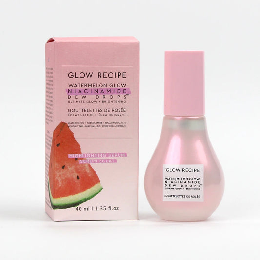 Glow Recipe Watermelon Glow Niacinamide Dew Drops - Makeup Primer, Pore Minimizer & Niacinamide Serum for Dewy Smooth Skin 40ml