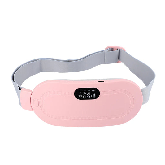 Women Menstrual Heating Pad Abdominal Warmer Belt Electric Waist Massager Vibration for Period Cramps Comfort Portable Gift