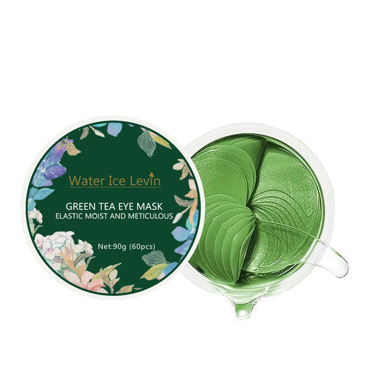 Collagen Eye Mask with Green Tea Extract, Suitable for Dark Circles and Puffiness, Moisturizing and Anti-Wrinkle, 60 Pieces