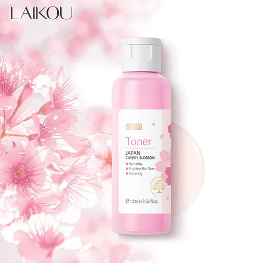 Sakura Face Toner Deep Hydrating Moisturizing Oil Control Shrink Pores Improve Dryness & Roughness Facial Skin Care Water 100ml