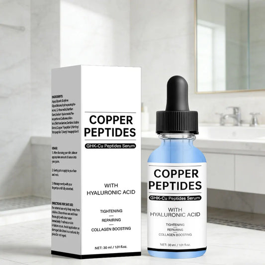 Copper Peptides Serum for Face,Tightening, Soothing,Colagen Boosting with Hyaluronic Acid Skin Care,30ml Serum for Women