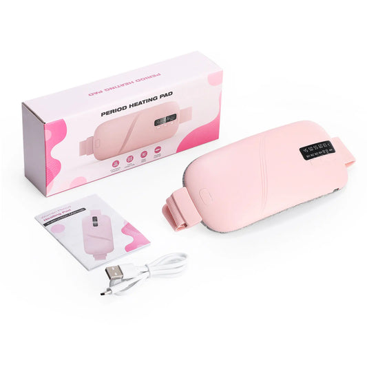 Women's 4 Modes Period Heating Belt Menstrual Abdominal Warmer with Vibration Massage