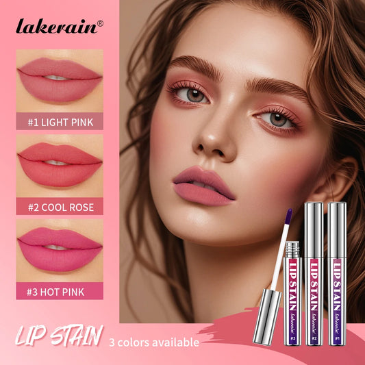 3pcs/set Peel Off Lip Stain Set Long-Lasting Waterproof Lip Tint Transfer Proof Non-stick Cup Natural Lip Stain Female Makeup