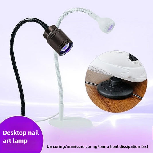 10W Foot Pedal Nail Dryer Light UV Nail Lamp Clip-on Desk USB for Gel Nails Ongle Manicure Salon Tools Adjustable Focal Length