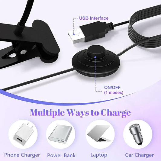 UV LED Lamp Nail Dryer Desktop Gel Polish Curing Adhesive Quick 5W Nail Drying Lamp with Adjustable Head Foot Pedal Switch