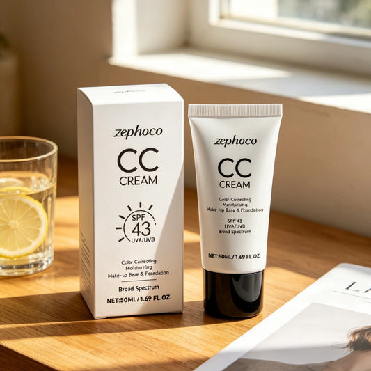 Zephoco CC Cream Cover Blemishes Deep Moisturizing Long Lasting Makeup Even Skin Tone Tinted Moisturizer Color Correcting Cream
