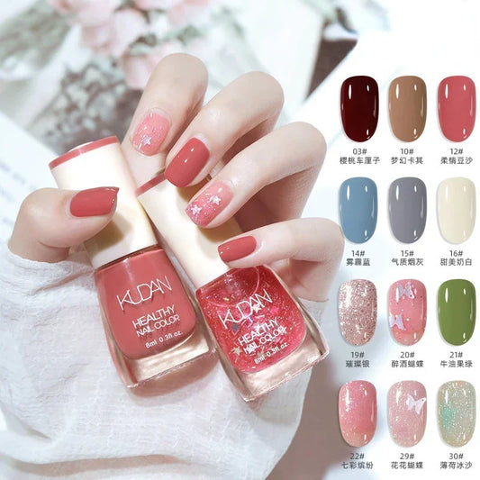 Matte Waterproof No-bake Nail Polish Nail Art Non Peelable Quick Dry Normal Without Lamp Nail Polish Glitter Sequins Uv Varnish