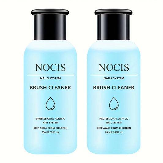 NOCIS 75ml Acrylic Nail Brush Cleaner Acrylic Brush Cleaner Liquid, Nail Gel Brush Cleaner Nail Artist Acrylic Brush Cleaner