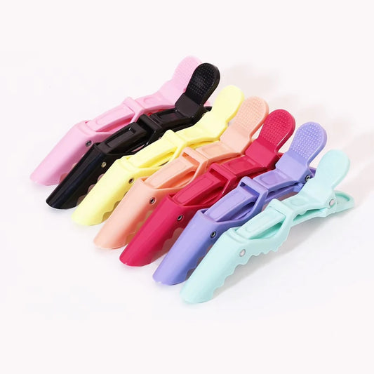 6pcs/Set Crocodile Hair Clips Hairdressing Clips Haircut Hairpins For Sectioning, Styling, Dying