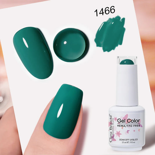 Clou Beaute 15ml Nail Gel Polish Vernis Semi Permanent UV Soak off Varnish Tpo Free Nail Polish Nail Art Gel Lacquer