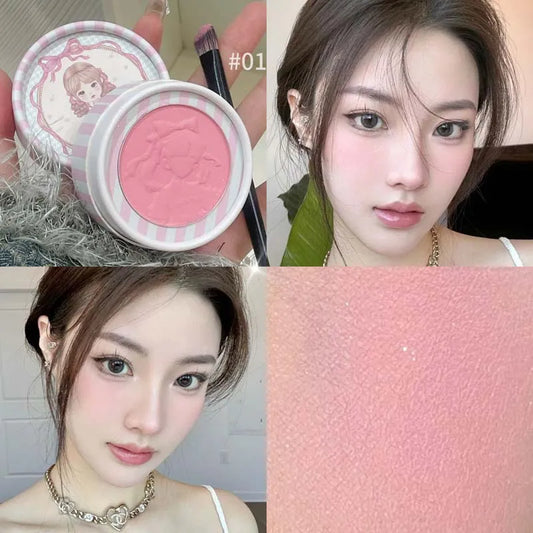 HERORANGE Sweet and Wild Pleasing Face Relief Blush Whitening Powdery Fine Shimmer Matte Rouge Palette