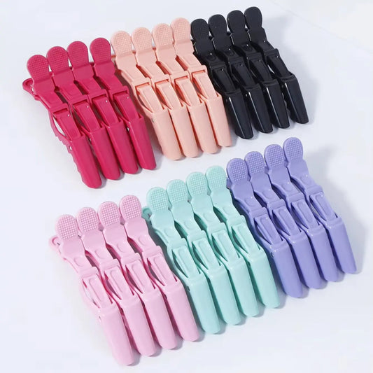 4pcs/set Crocodile Clips Non Slip Hairdressing Styling Sectioning Clips Salon Barber Supplies For Hair Accessories