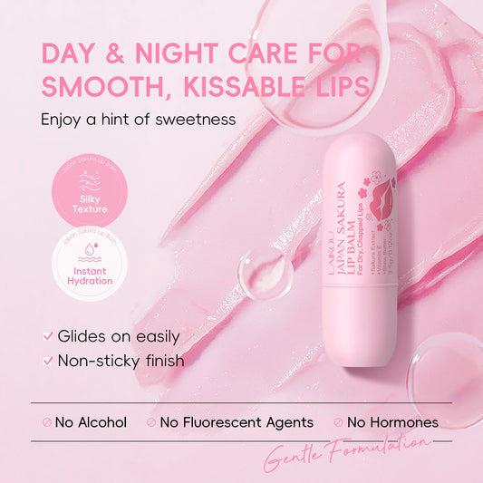LAIKOU Japan Sakura Lip Balm Hydrating Plumping Treatment Soft Radiant Lip Care 3.5g