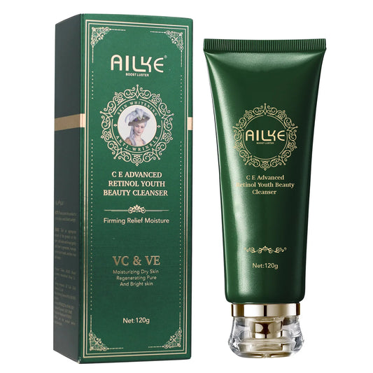 AILKE Advanced Retinol Facial Cleanser, Whitening, Clean Skin, Remove Dark Spots, Stains, With Vitamin C, For All Skin Types