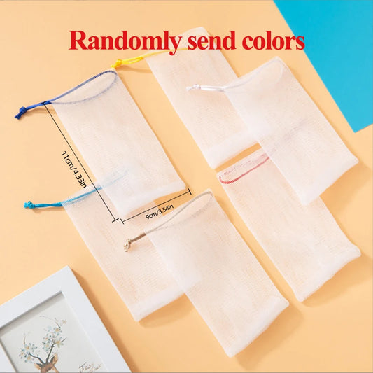 10/20PCS Soap Foaming Net Portable Mesh Soap Bag Body Wash Soap Foaming Net Bag Bathroom Soap Exfoliating Mesh Bags For Shower