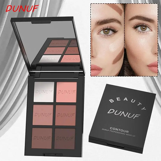 New Cream Highlighter Palette 6 Color Waterproof Face Makeup Long Lasting Blendable Non Greasy Cosmetics Contouring Professional