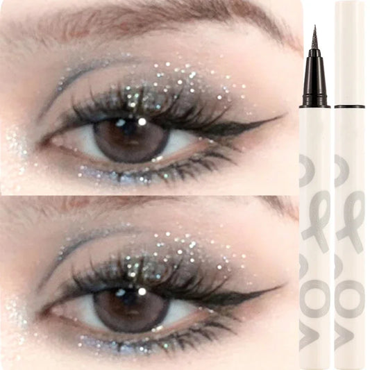 Liquid Aurora Blue Shiny Eye Liner Pen Glitter Phosphorescence Pigment Waterproof Shimmer Sparkling Eyeliners Diamond Eye Makeup