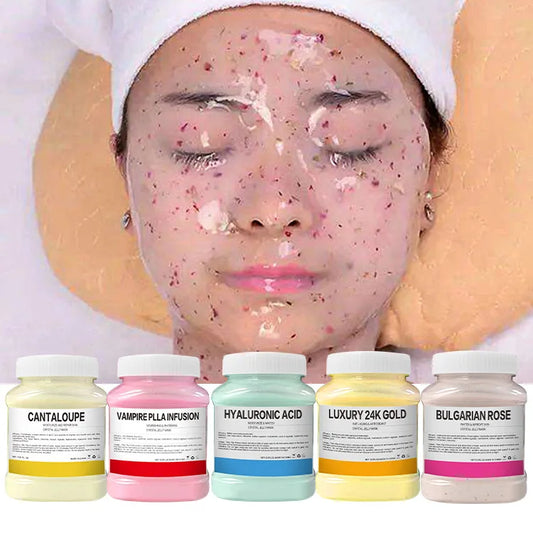 350g Hydrating 24K Gold Soft Mask Powder Rose Petal Crystal Jelly Mask Powder Skin Care