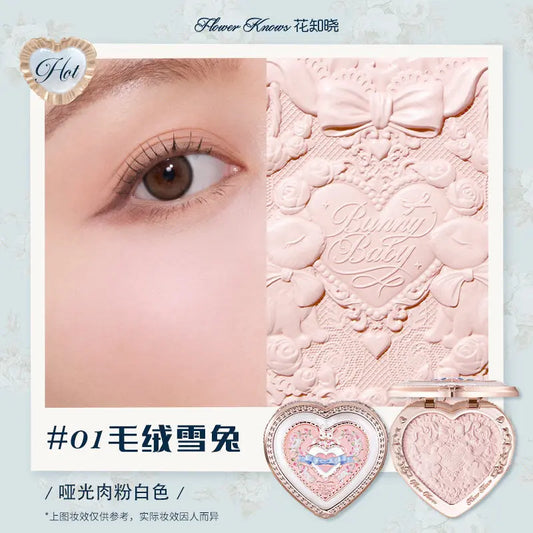 Flowerknows Garden Rose Blush Powder Blusher for Cheeks,Cruelty Free Makeup - Shape,Contour Face for A Natural Matte Finish
