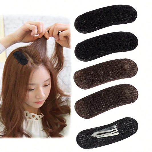 Set of Invisible Fluffy Hair Clips - Volumizing Hair Roots, DIY Styling, Easy to Use, Solid Color, Cute Oblong Shape - Perf
