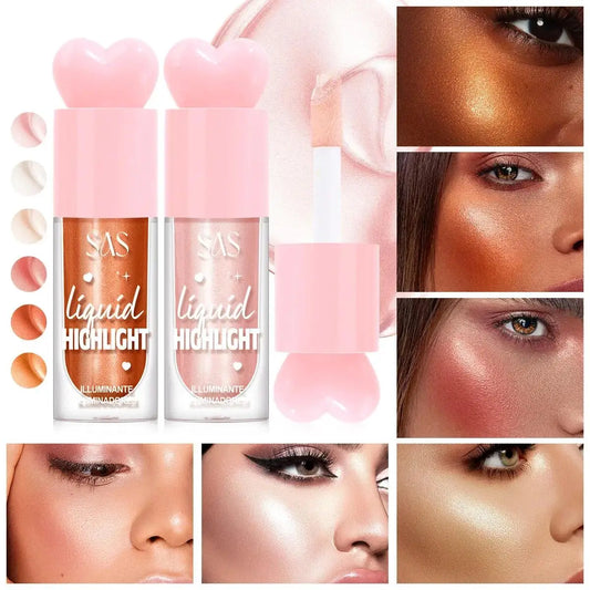 Liquid Highlighter For Face Contouring Makeup Shimmer Brightening Moisturizer Body And Cheekbone Enhancer