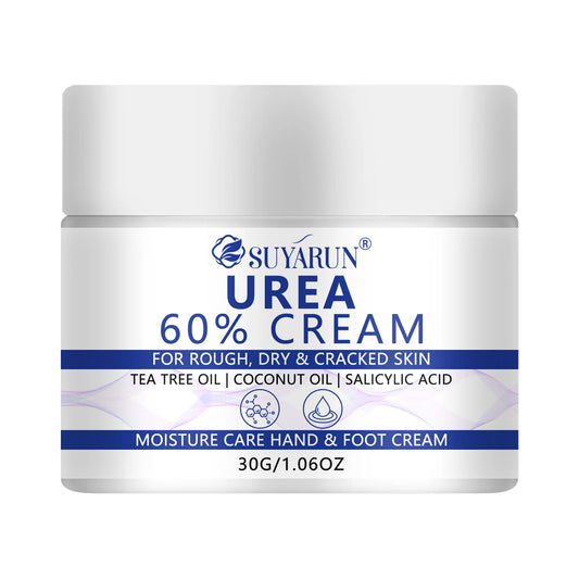SUYARUN 60% Urea Foot Cream for Cracked Heels & Dry Skin - Intensive Moisturizing Treatment, Callus Remover, Diabetic Foot Care.