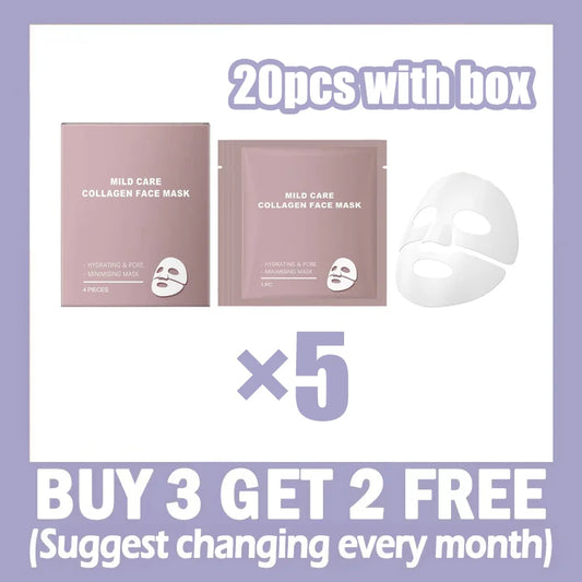Bio Collagen Face Mask Shrink Pores Deep Hydrating Overnight Mask Moisturizing Refreshing Brightening Face Skin Care
