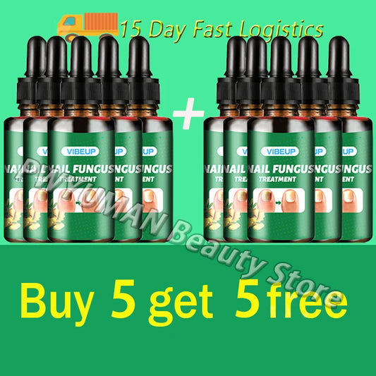 7 Days Nail Fungus Treatment Serum Ginger Anti-infective Paronychia Onychomycosis Toe Foot Nail Fungal Repair Gel Hand Foot Care