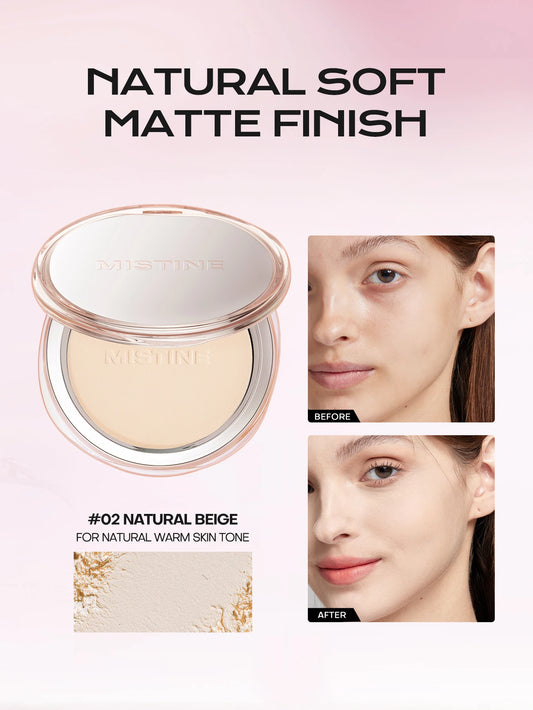 Mistine Shine Control Pressed Powder with Brightening Effect Setting Powder Makeup for All Skin Types 9g